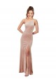 Pink One Shoulder Sleeveless Sheath Black Tie Evening Dress