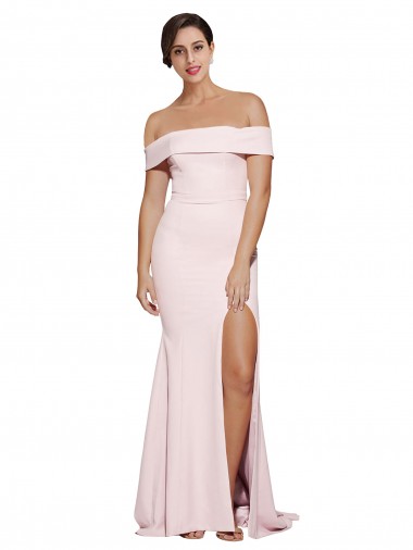 Cheapest Pink Square Neck Sleeveless Low Back Sheath Formal Evening Dress
