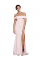 Pink Square Neck Sleeveless Low Back Sheath Formal Evening Dress