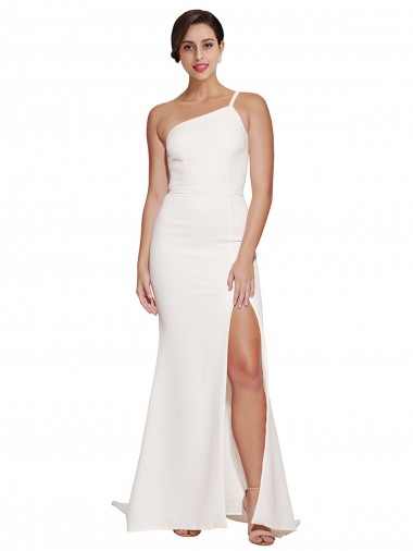 Cheapest Ivory Strapless Sleeveless Sheath Semi Formal Evening Dress