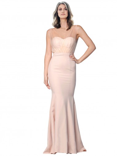 Cheapest Nude Sweetheart Sleeveless Low Back Sheath Formal Evening Dress