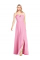 Hot Pink Strapless Sleeveless Trumpet Semi Formal Evening Dress