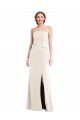 Ivory Strapless Sleeveless Trumpet Semi Formal Evening Dress