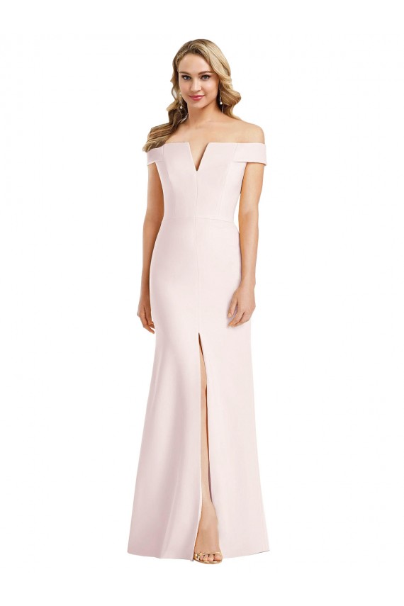 Pink V-Neck Sleeveless Trumpet Evening Dress